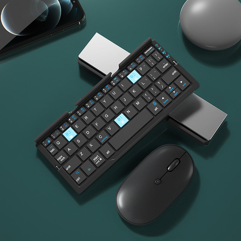 Mini Foldable Bluetooth Keyboard β Wireless, 3-Device Support, Rechargeable with Stand